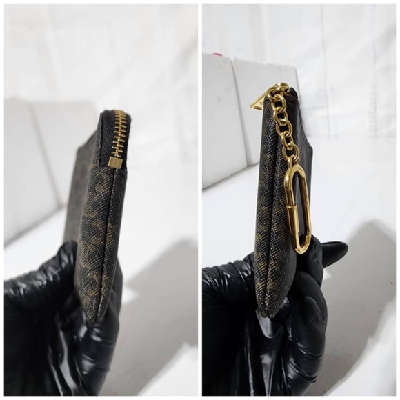 Authentic CELINE Triomphe Canvas Zipped Coin Purse/Wallet Black - Picture 5 of 12